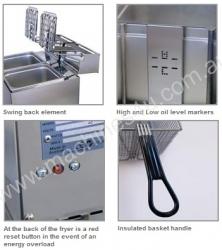 caption Roband F25 Double Pan Fryer - 2 x 5 Litre Tank