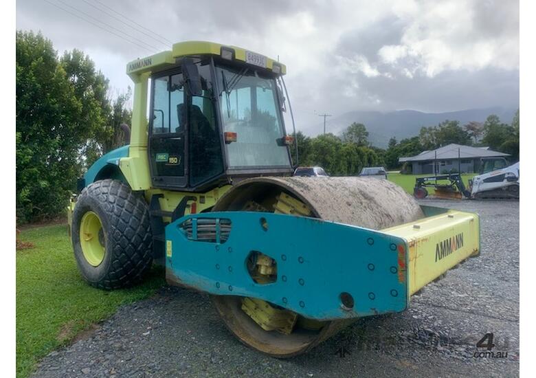caption 2014 Ammann - 15T Flat Drum BIB Roller l 4873 Hours l Aircon ROPS Cab, 80% Good Rear Tyres