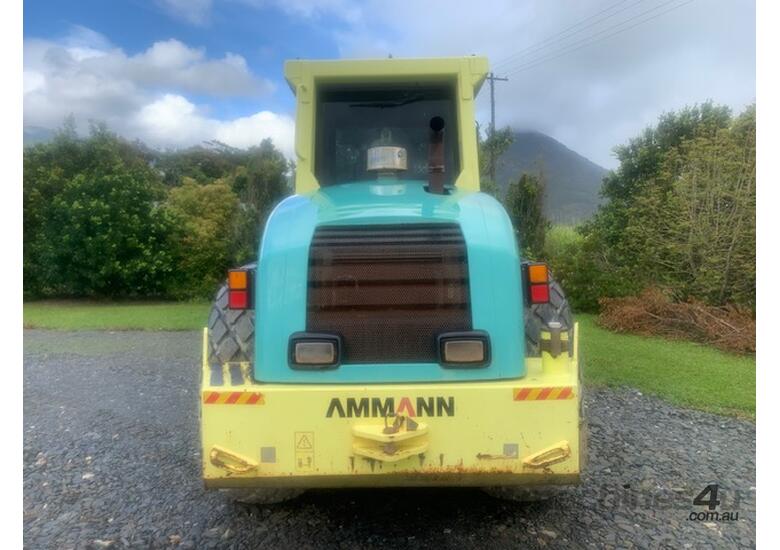 caption 2014 Ammann - 15T Flat Drum BIB Roller l 4873 Hours l Aircon ROPS Cab, 80% Good Rear Tyres