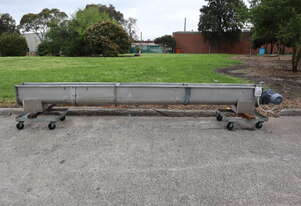 Stainless Steel Auger Feeder Screw Conveyor - 4.45m Long Screw