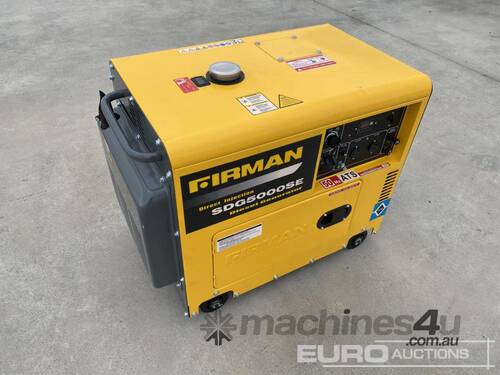 Unused Firman SDG5000SE 5KW Diesel Generator