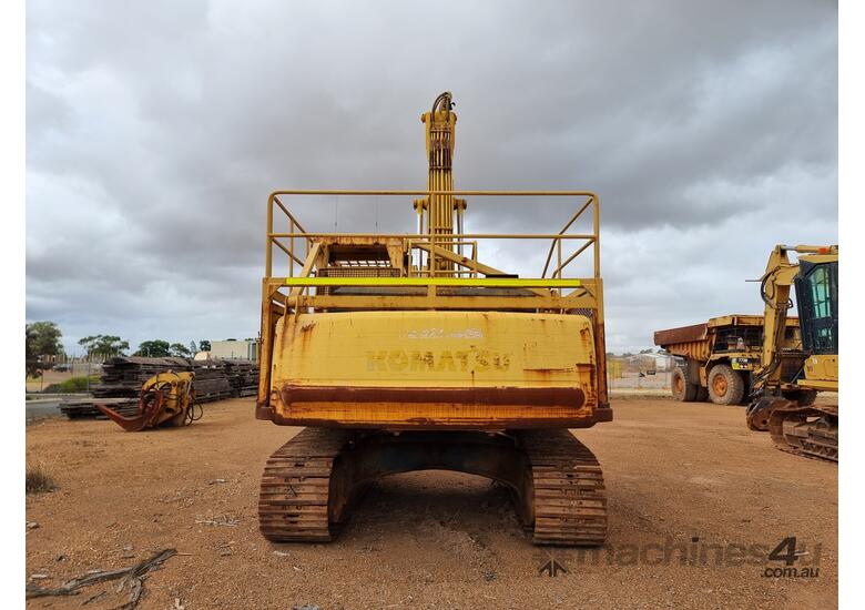 caption 1998 Komatsu PC220-6 with Rotating Grapple Ensign FTR 1865W