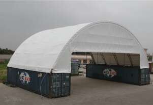 60ft x 40ft Container Shelter No End Wall, Cost Effective!