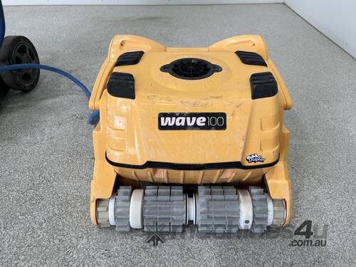 Maytronics Dolphin Wave 100 pool cleaner with power supply and trolley (Ex Council)