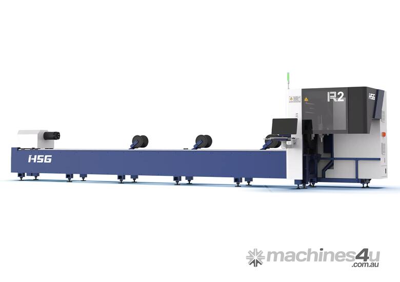 HSG R2-9 3kW Tube Laser Cutting Machine | Double-chuck | Universal Fiber Laser 