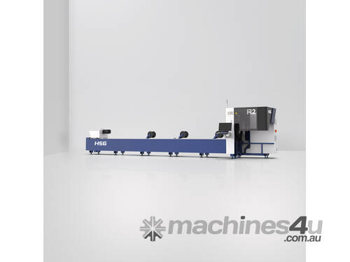 HSG R2-9 3kW Tube Laser Cutting Machine | Double-chuck | Universal Fiber Laser 