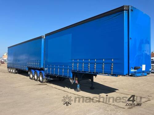 2011 Krueger ST-3-38 Tri Axle Drop Deck Curtainsider A/B Combination