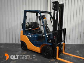 Used toyota 8fg18 forklift for sale 3700mm 2 stage clear view mast pneumatic tyres - picture2' - Click to enlarge