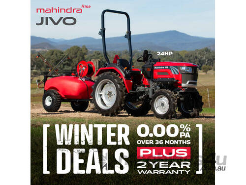 caption 2024 Mahindra 24HP 4WD Tractor – Compact Size: Just 1060mm Wide, Perfect for Tight Spaces!
