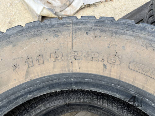 Qty of 2 x 11R22.5 Tyres