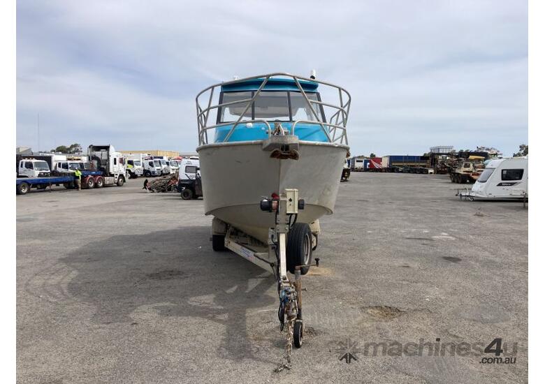 caption Preston Craft Aluminium Half Cabin Fishing Boat