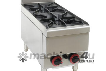 GASMAX Benchtop Natural Gas 2 Burner Cooktop w/ Splashback JUS-TR-2B