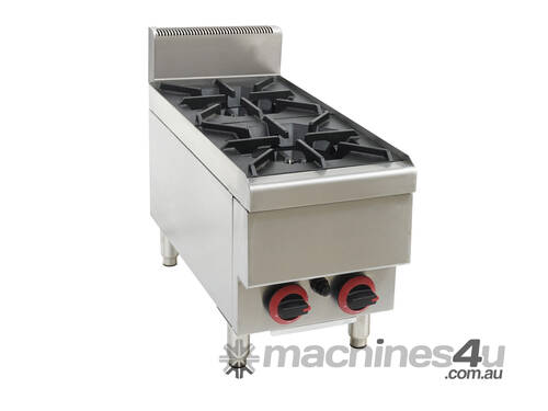 GASMAX Benchtop Natural Gas 2 Burner Cooktop w/ Splashback JUS-TR-2B