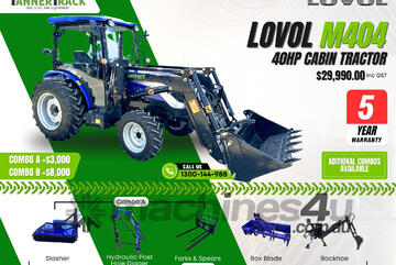TANNERTRACK - LOVOL 404 TE 40HP Cabin Tractor inc Loader & 4in1 Bucket