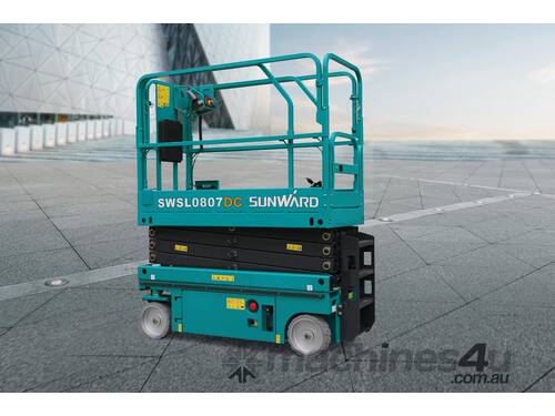caption 2025 Zoomlion Sunward SWSL0807DC Scissor Lift Scissor Lift