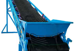 Conveyor, Stacker, 3-12meter, 600mm Troughed belt, Hopper, Manual or Hydraulic lift, wheels