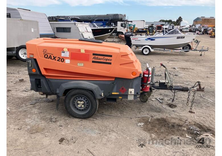 caption 2014 Atlas Copco QAX20 Single Axle Generator Trailer