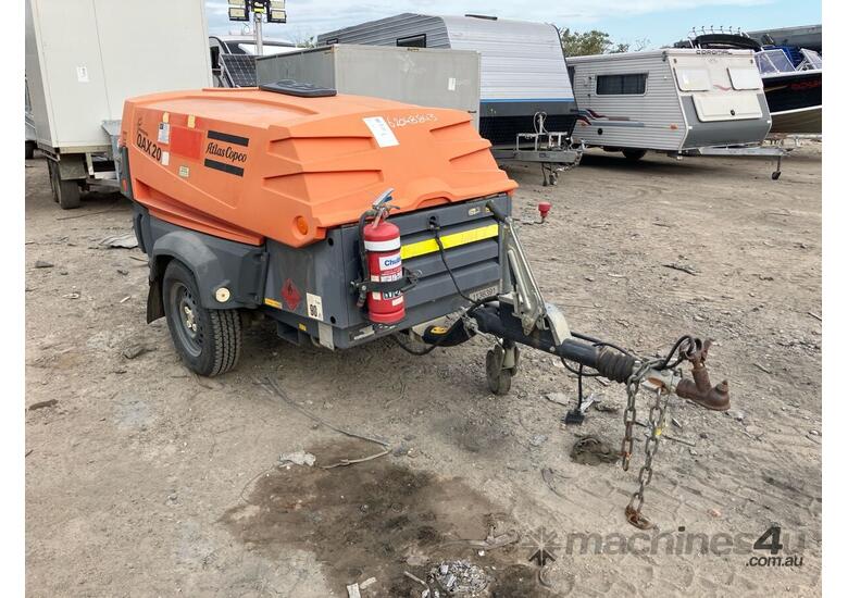 caption 2014 Atlas Copco QAX20 Single Axle Generator Trailer