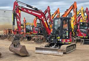 2023 YANMAR VIO55-6 5.6T EXCAVATOR (M981) WITH CAB, TILT HITCH, BUCKETS AND 1385 HOURS