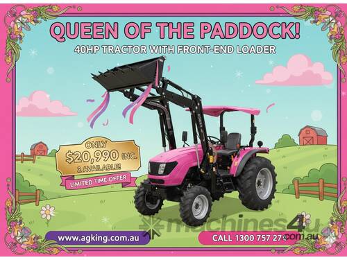 AgKing - 40HPTractor ROPS AK404B with FEL 4in1 Bucket 