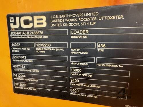 JCB 436 Wheel Loader