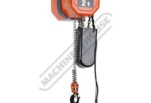 Electric Chain Hoist 2S 2 Tonne x 6 Metre Lift Single Speed: 2.3m/min. Lift Speed