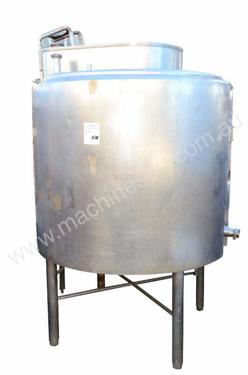 2000L s/s dimple-jacketed tank