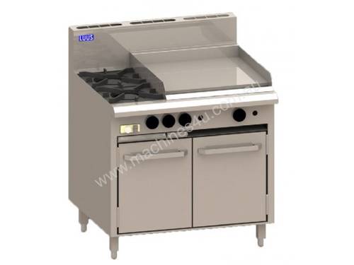 Luus CRO-4B3C 900mm Oven with 4 Burners & 300mm Chargrill Essentials Series