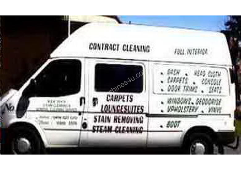 caption Cleaning equipment and Ford Transit van
