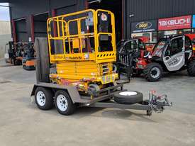 *RENTAL* 8 METER ELECTRIC SCISSOR LIFT(ON TRAILER) - Hire - picture0' - Click to enlarge
