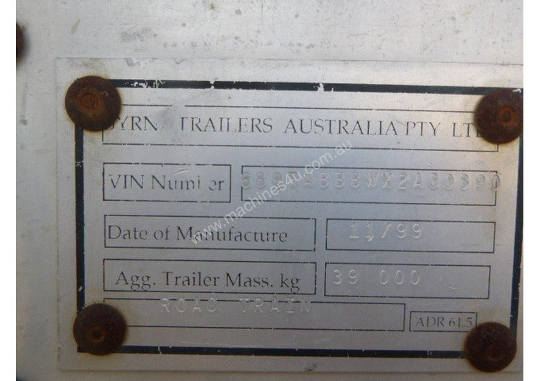 caption Byrne B/D Lead/Mid Tipper Trailer