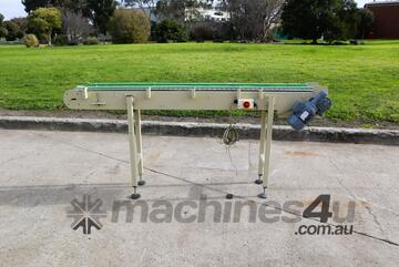 Motorised Metal Belt Conveyor - 2m long