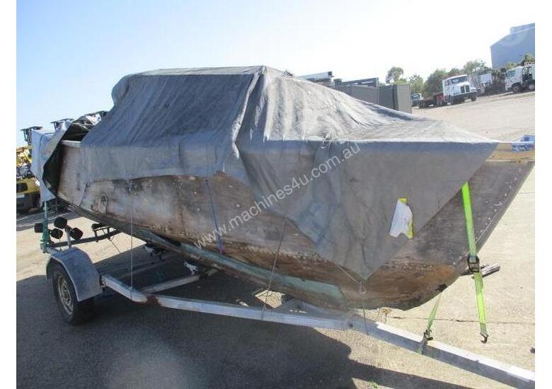 caption Unknown Make Boat + Trailer Combo