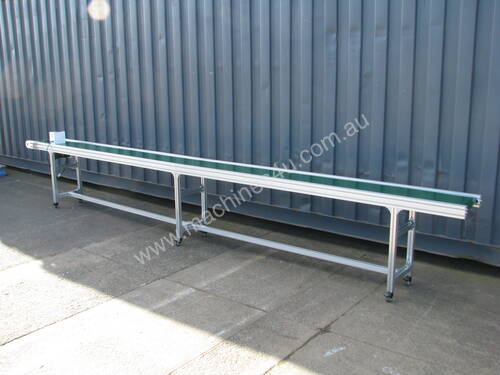 Long Motorised Belt Conveyor Variable Speed - 5m long