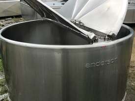 1,850ltr Dimple Jacketed Stainless Steel Tank - picture0' - Click to enlarge