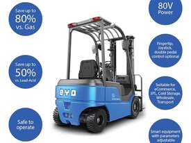 BYD ECB18S – 4 wheels Lithium Counterbalance Forklift - Hire - picture1' - Click to enlarge