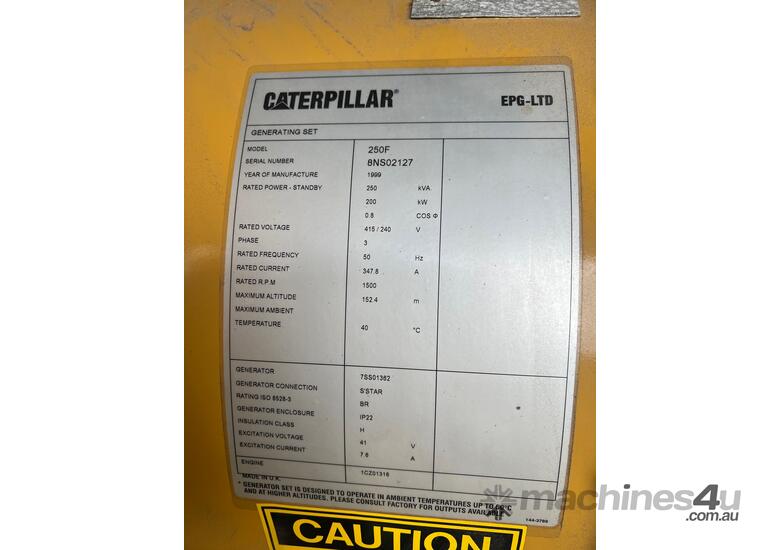 caption Caterpillar 250F Generator Set