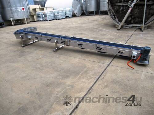 Plastic Intralox Belt Conveyor, 5400mm L x 290mm W x 550mm H