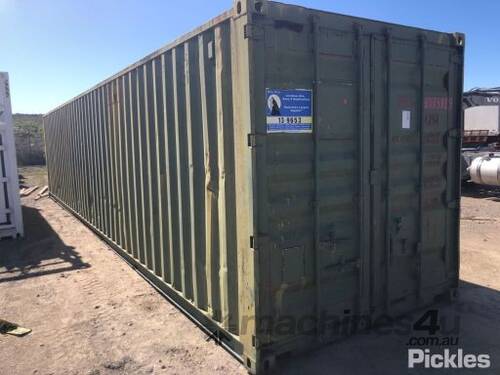 40 Ft Shipping Container, Timber Floor, Max Gross 30480KG, Tare 3590KG, Green ,Serial No: 70974