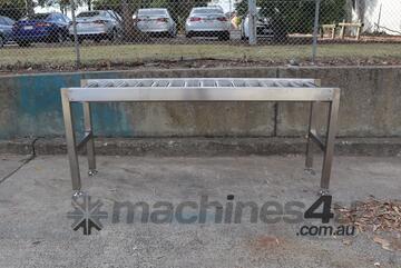 Stainless Steel Gravity Roller Conveyor - 1.9m long