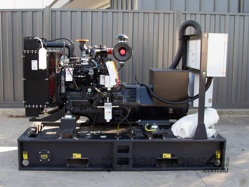 caption SG ENERGY – CUMMINS 33 kVA Industrial Open Set Single Phase Generator