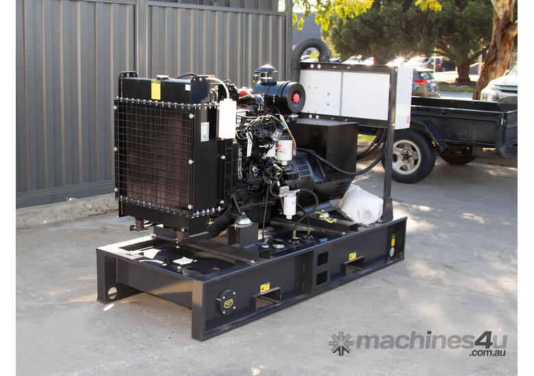 caption SG ENERGY – CUMMINS 33 kVA Industrial Open Set Single Phase Generator