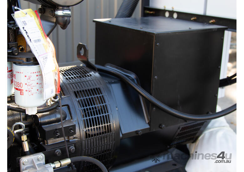 caption SG ENERGY – CUMMINS 33 kVA Industrial Open Set Single Phase Generator