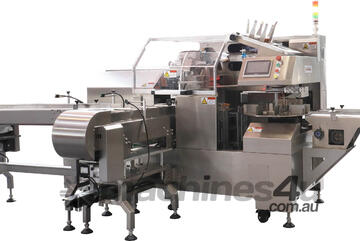 Horizontal premade pouch packing machne. High speed including sealing.