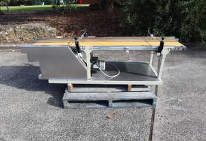 Stainless Steel Dual Belt Conveyor with Adjustable Guides - 2m Long