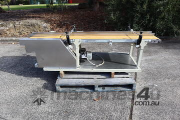 Stainless Steel Dual Belt Conveyor with Adjustable Guides - 2m Long