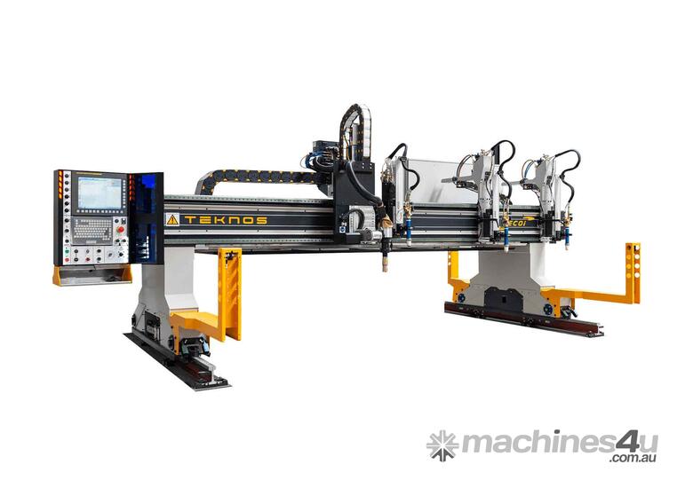 caption TECOI TEKNOS Large Scale CNC Plasma Cutter - High Speed, High Capacity