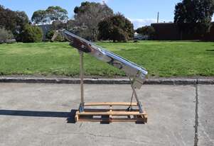 Stainless Steel Incline Conveyor with Metal Mesh Belt 1.2m L