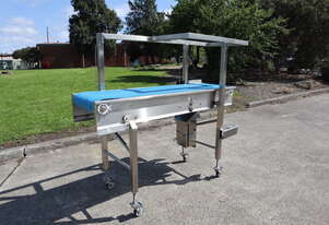 Stainless Steel Motorised Belt Conveyor - 1.63m Long - Contech Engineering