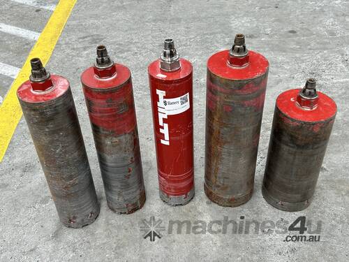 5x Assorted Hilti Core Drill Bits